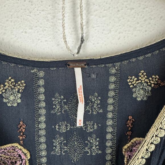 Free People Black Floral Midi Dress - Picture 8 of 9